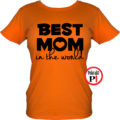 anya póló best mom world narancs