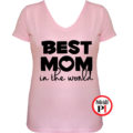 anya póló best mom world pink