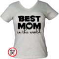 anya póló best mom world szürke