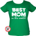 anya póló best mom world zöld