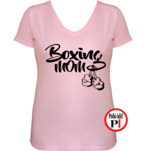 anya póló boxing mom pink