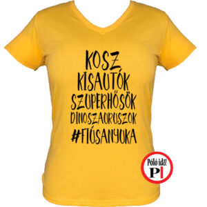 anya póló fiús anya citrom