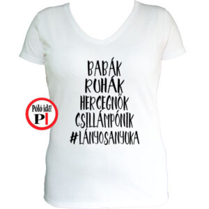 anya póló lányos anya fehér
