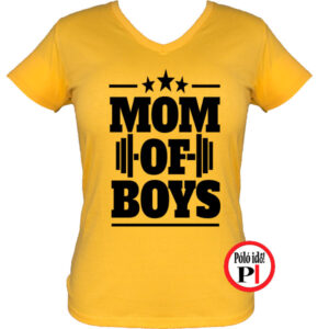 anya póló mom of boys citrom