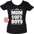 anya póló mom of boys fekete