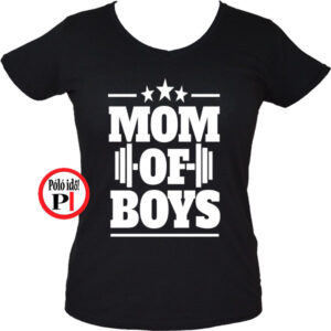 anya póló mom of boys fekete