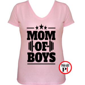 anya póló mom of boys pink