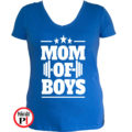 anya póló mom of boys kék