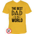 apa póló best dad world citrom