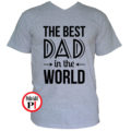 apa póló best dad world szürke