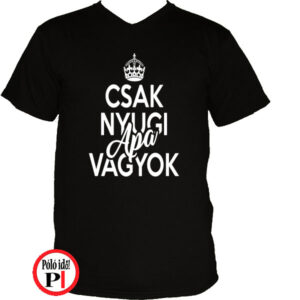 apa póló csak nyugi fekete