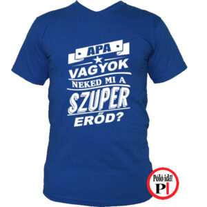 apa póló szuper erő kék
