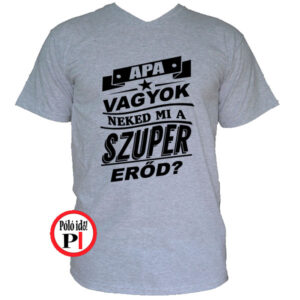 apa póló szuper erő szürke