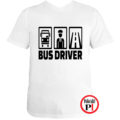busz póló bus fehér