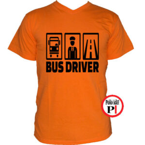 busz póló bus narancs