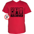 busz póló bus piros