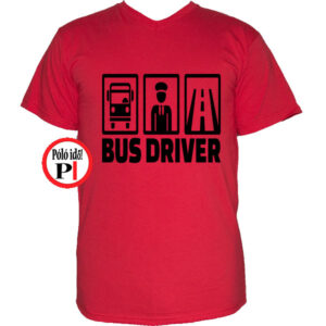 busz póló bus piros