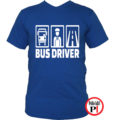 busz póló bus kék