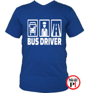 busz póló bus kék