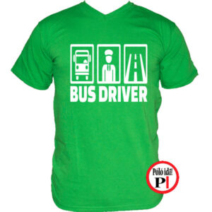 busz póló bus zöld