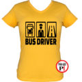 busz póló bus driver női citrom