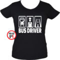 busz póló bus driver női fekete