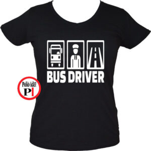 busz póló bus driver női fekete