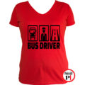 busz póló bus driver női piros
