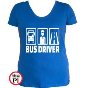 busz póló bus driver női kék