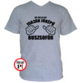 busz póló jóképű szürke