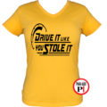 drift póló drive it like u stole it női citrom