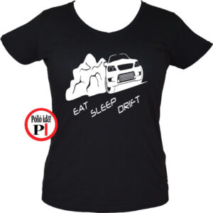 drift póló eat sleep női fekete