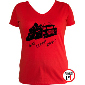 drift póló eat sleep női piros