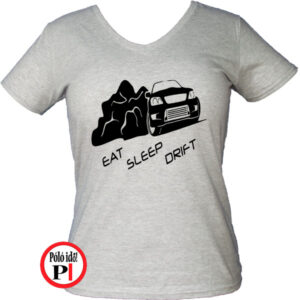 drift póló eat sleep női szürke
