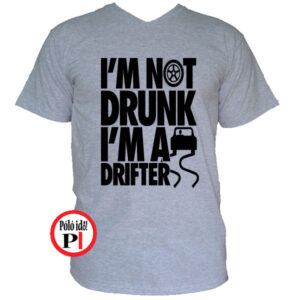 drift póló not drunk szürke