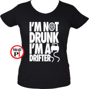 drift póló not drunk női fekete