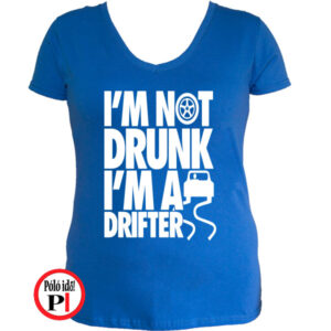 drift póló not drunk női kék