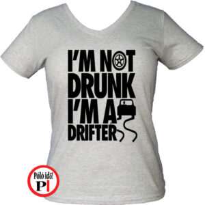 drift póló not drunk női szürke
