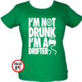 drift póló not drunk női zöld