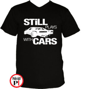 drfit póló still play with cars fekete