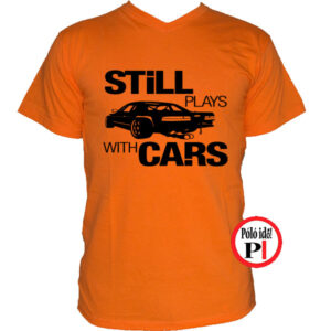 drfit póló still play with cars narancs