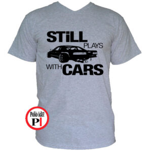 drfit póló still play with cars szürke