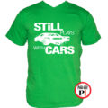 drfit póló still play with cars zöld