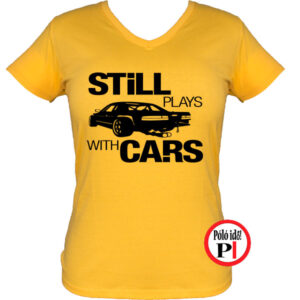 drift póló still play with cars citrom