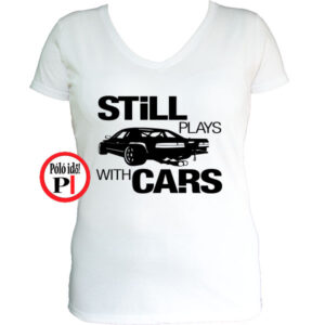 drift póló still play with cars fehér