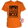 gamer póló game mode narancs