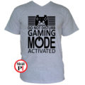 gamer póló game mode szürke