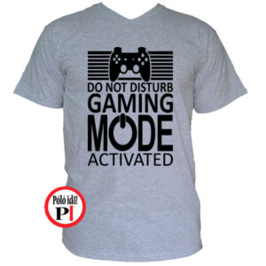 gamer póló game mode szürke