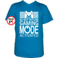 gamer póló game mode vkék