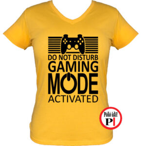 gamer póló game mode női citrom